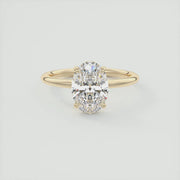 Oval Cut Moissanite Solitaire Engagement Ring